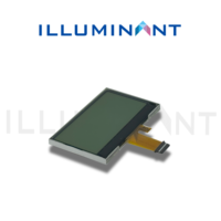 128x64 Type graphique 1.69 pouces Mono LCD LCM FSTN Positif 12 heures FPC SPI 300 nits Transflectif