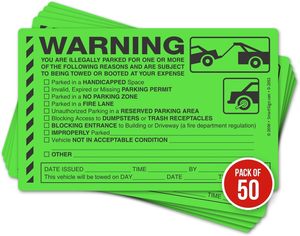 Bãi đậu xe vi phạm thông báo kéo dán cho xe ô tô xe cảnh báo riêng dính cửa sổ xe huỳnh quang nhãn - Product Image 1