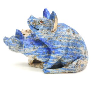 Nueva Llegada Precioso Lapislázuli Tallado 100% Color Natural Cerdo Escultura Piedras Preciosas Naturales Artesanía Para Regalo de Negocios - Product Image 4