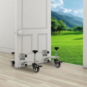 Kit de instalación de panel de puerta JH-Mech, puertas de transporte de panel pesado, plataforma rodante de instalación de puerta de acero de uso grueso de 1 a 2,5 pulgadas - Product Image 1