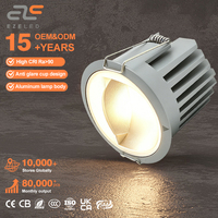 Spot COB gris en aluminium neuf avec réglage de l'angle de faisceau de 15/24/36 degrés, Ra90 et IP20