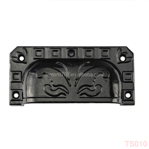 Accessoires pour boîte de rangement, poignée de meuble en alliage de zinc en forme de coquille noire, 81x36 mm - Product Image 5