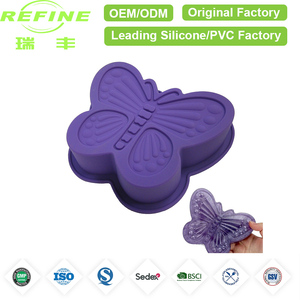 Molde <span class=keywords><strong>de</strong></span> Silicona para Hornear en Forma <span class=keywords><strong>de</strong></span> Mariposa, Antiadherente y Reutilizable, para Pasteles Caseros, Gelatinas y Pudines - Product Image 1