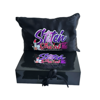 Vente en gros carton cadeau d'extension de cheveux avec logo personnalisé boîte magnétique emballage avec insert en satin de soie pour cosmétiques bonnet de couchage