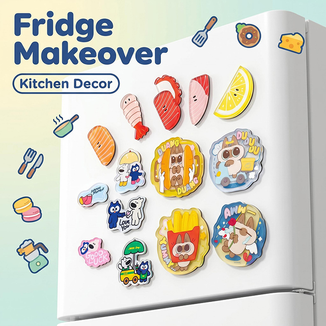 Cartoon Creative Fridge Magnets Professional Factory Custom Acrylic Refrigerator Magnets for Business