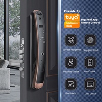 Serrure de porte intelligente TIMY Tuya WIFI avec reconnaissance faciale 3D, empreinte digitale, verrouillage automatique, vision nocturne et visiophone numérique