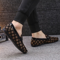 Chaussures habillées décontractées pour hommes en daim et cuir PU de luxe avec logo personnalisé, style rétro, imperméables pour l'hiver, à enfiler