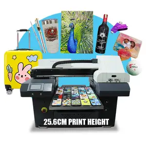 Jucolor printer uv ukuran 4060 akurat tinggi dengan 3 buah kepala untuk cetak timbul dan mengkilap