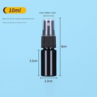 Vente en gros de flacons pulvérisateurs noirs en plastique pour animaux de compagnie de 10 ml/30 ml/50 ml/100 ml, petit flacon d'eau, flacon cosmétique, flacon d'alcool, flacon de séparation, agriculture