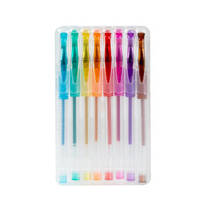 Stylos gel pailletés colorés avec un design élégant, en plastique, plusieurs couleurs, y compris bleu, or, rouge, argent, encre multicolore - Product Image 1