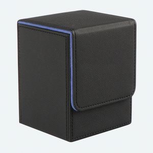 Boîte de jeu de cartes portable en cuir PU, coins carrés, fermeture magnétique, étui horizontal pour cartes à collectionner - Product Image 1