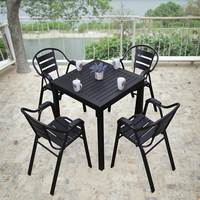Chaises de jardin modernes haut de gamme en aluminium, plastique et bois pour villa
