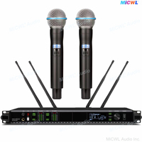 AD4D d'origine professionnelle avec double système de microphone karaoké sans fil Beta58 pour ampli de mélangeur de Performance de musique en direct sur scène