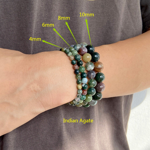 สร้อยข้อมือลูกปัดคริสตัลสำหรับผู้หญิงสร้อยข้อมือลูกปัดหินควอตซ์แท้รักษาโชคดี4/6/8/10มม. มีค่า - Product Image 5