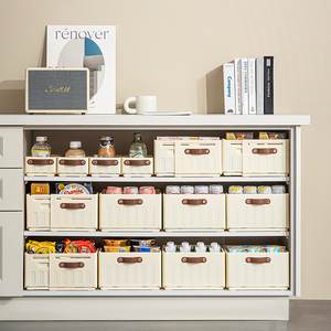 Stackable <strong>Storage</strong> Basket Container Length Width Food <strong>Storage</strong> Large Capacity <strong>Stacked</strong> Solid <strong>Storage</strong> Boxes With Handle - Product Image 6