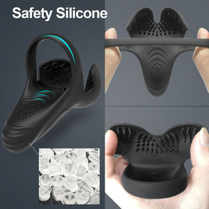 Anéis Penianos Vibratórios com Controle Remoto para Atraso na Ejaculação, Estimulador de Testículos, Anéis Vibratórios de Silicone para Homens - Product Image 3