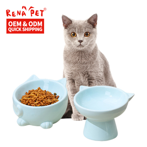 Bols <span class=keywords><strong>pour</strong></span> chats en céramique inclinés à 15 degrés en gros - Product Image 3