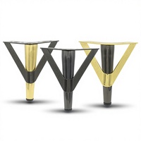 Pieds en métal en acier au carbone pour meubles, supports de meubles, tabourets, tables, tables basses, pieds de canapé, supports modèle D063, design moderne et simple