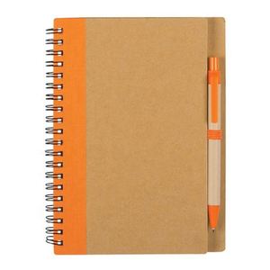 Custom Spiral <b>Notebook</b> & Pen Set Eco-Friendly Kraft Paper Cover <b>Lined</b> Notepad UV Printing for Journaling Promotional Gift Set - Product Image 4