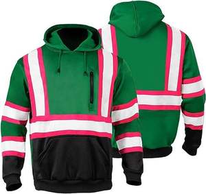 Người đàn ông củ<span class=keywords><strong>a</strong></span> phản quang Hoodies nhà sản xuất OEM Hi VIS Trọng lượng nhẹ Áo cao khả năng hiển thị ANSI Class 3 an toàn làm việc Áo Thun - Product Image 4