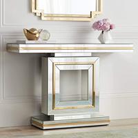 Meubles de salon Miroirs Meilleures ventes Design unique Tables consoles en miroir avec diamants concassés