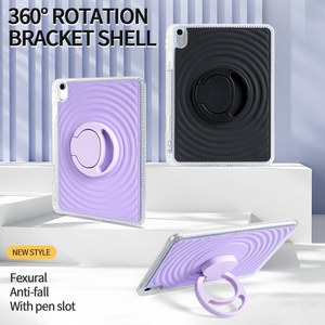 Étui pour iPad avec support rotatif à 360°, coque transparente pour tablette avec emplacement pour stylet, texture antidérapante, anti-chute pour iPad 10e et 11e génération - Product Image 4