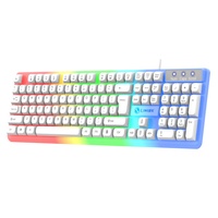 Toptan LED aydınlatmalı 104 tuşları tam boy ergonomi kablolu ofis PC oyun bilgisayarı klavye Gamer Teclade