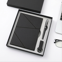 Set de Regalo de Cuaderno de Negocios Impermeable de PU al por Mayor, Botella de Agua, Bolígrafo, USB, Logotipo Personalizado para Empresa, Promoción de Marketing Corporativo