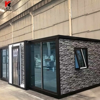 Maison préfabriquée de luxe personnalisable avec maison conteneur pliable et extensible sur mesure avec panneaux métalliques sculptés