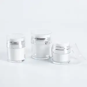 2024 Wholesale 15ml/30ml/50ml Container Portable Travel Makeup Tools Acrylic Airless Pump Jar Empty
