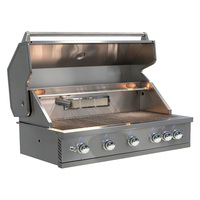 Barbecue de jardin extérieur CE Premium durable en acier inoxydable 304, gaz GPL/GN, 5 brûleurs avec brûleur arrière infrarouge