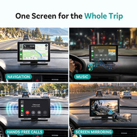 Écran d'affichage intelligent portable Ottocast 3-en-1 pour voiture, 7 pouces, CarPlay sans fil, Android Auto, t FOTA, haut-parleur intégré, CE FCC