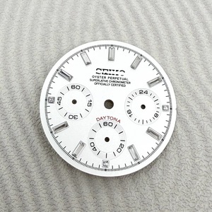 Nuevo Estilo de Reloj Mod 3 Eye Cronógrafo 29.5MM Esfera Plateada con Índices de Barra con Diamantes Aplicados Compatible con Movimiento VK63 - Product Image 4