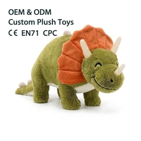 Fabricant OEM CE EN71 CPCP, jouet en peluche dinosaure personnalisé avec rembourrage en coton PP doux, options de taille personnalisées pour un usage unisexe