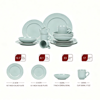 Ensemble de 16 assiettes de luxe vert émeraude à pois en relief, fabrication chinoise, service de table populaire en gros