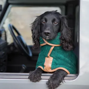 Batas de baño doradas para perros pequeños y grandes, ropa de secado rápido con gran absorción de agua, novedad