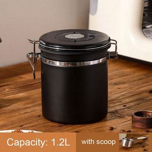 Stainless Steel Airtight Coffee Bean Container Food Coffee <b>Kitchen</b> <b>Storage</b> Canister Tea <b>Storage</b> <b>Jar</b> - Product Image 5