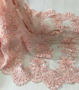 Nouvelle arrivée, <span class=keywords><strong>tissu</strong></span> en dentelle violette, broderie lourde, perles, cordon, <span class=keywords><strong>tissu</strong></span> pour robe de mariée pour femmes, haute qualité, poids lourd - Product Image 5