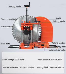 Lames diamantées Scie murale 1000mm Scie murale en béton Machine de découpe Scie circulaire - Product Image 6