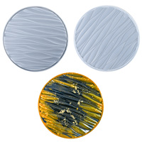 Moule en silicone pour résine époxy, motif grande vague, pour plateau, dessous de verre, plateau à thé, plateau à fruits, résistant à la chaleur et antiadhésif