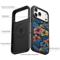 Coque de protection antichoc pour Apple iPhone 17 Pro, motif tissé brodé folklorique, étui magnétique