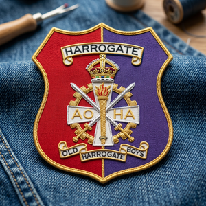 HARROGATE High Quality Lace Embroidered 3D Patch <b>Sew</b>-On Fabric Badge with Safety <b>Pin</b> Luxury Design for Garment - Product Image 1