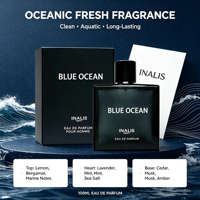 Parfum de marque pour homme, 100 ml (3,4 fl.oz), senteur longue durée, Océan Bleu, personnalisable avec votre logo, vente en gros