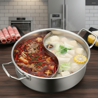 Panci Hot Pot Modern Stainless Steel dengan Tutup Kaca dan Desain Bebek Mandarin Kapasitas 4-5L Aman untuk Mesin Cuci Piring