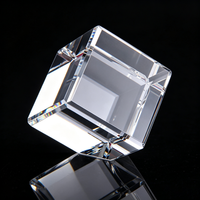 Cube en cristal K9 double face de haute qualité, vente directe d'usine, cube en cristal gravé en 3D personnalisable