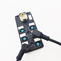 Boîte de distribution de connecteur M12 5 broches électriques 6 ports avec indication LED Boîte de jonction M12