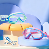 Masque de natation pour enfants YL600A avec bouchons d'oreilles en silicone, option de sangle, anti-buée, vision claire, réglable pour l'entraînement à la natation