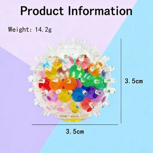 Novedad transfronteriza: Bola de agua TPR de goma suave antiestrés, bola de agua antiestrés de 3.5cm, juguete de bola de uva para adultos - Product Image 4