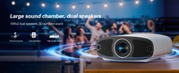 Projecteur extérieur 4K natif 1080P, cinéma maison, jeux, certifié Google-TV, 1300 ANSI lumens, projecteur vidéo intelligent 3D