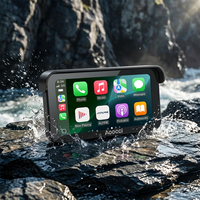 AOOCCI C6 Pro Caméra de moto DVR double 1080P avant et arrière, CarPlay sans fil, Android Auto, navigation GPS, TPMS, caméra embarquée étanche